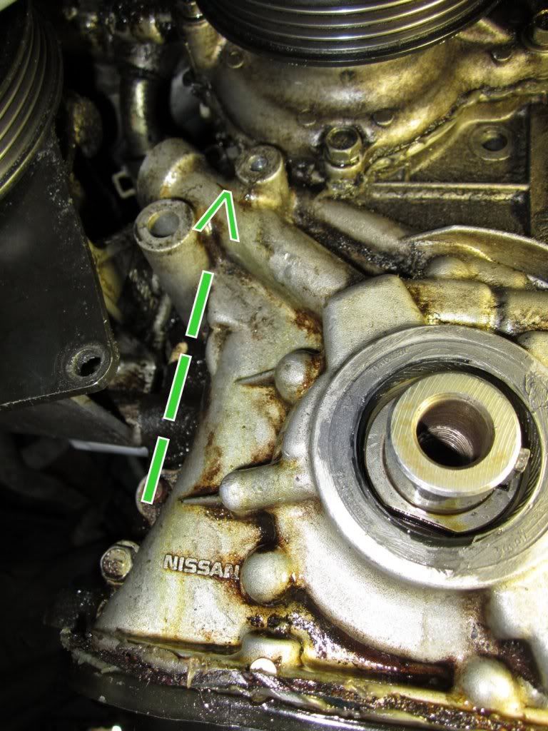 Front main seal timing cover scratched Nissan Forum