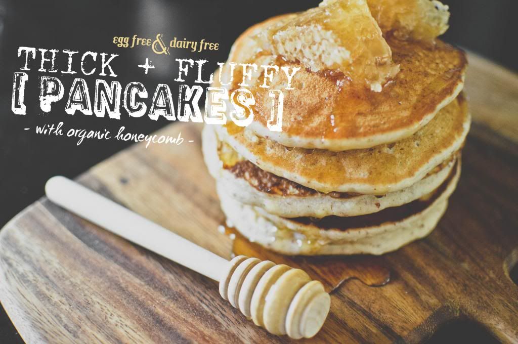 Thick & Fluffy Pancakes with Organic {dairy free} ANGIE