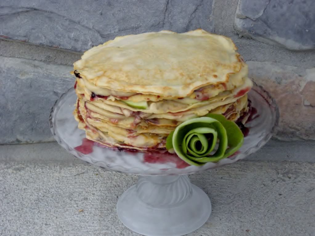 Pear and Cardamom Crepe Cake