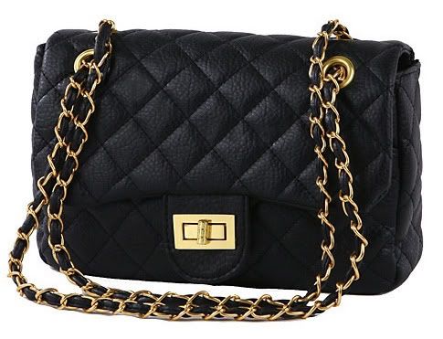 quilted chain tote bag