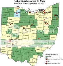 Unemployment Map of Ohio